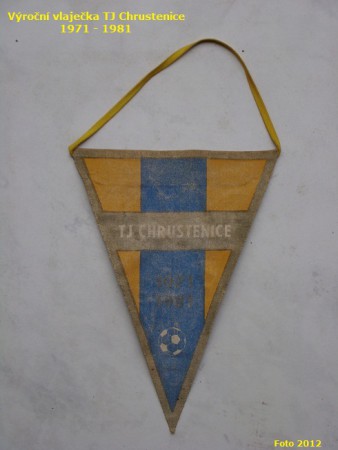 Výroční vlaječka TJ Chrustenice (1971-1981)